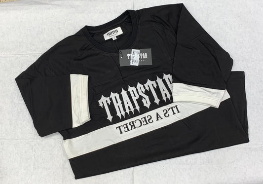 Tapstar Black Colour With Front Embroidery Drop Shoulder Tshirt 50162