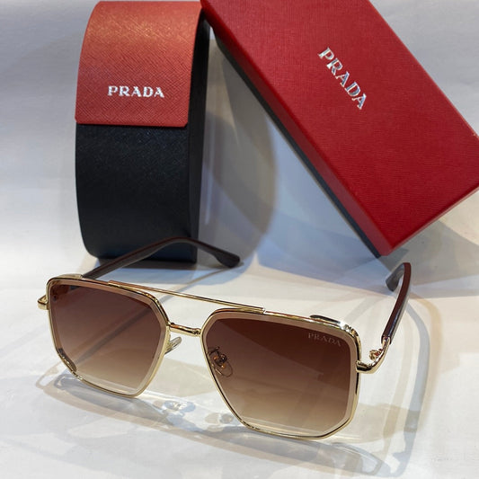 ARP Gold Frame Brown Shade Unisex Branded 017A 56 15-143