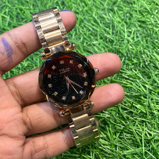 Oid Copper Chain Rose Gold  Dial Ladies Watch