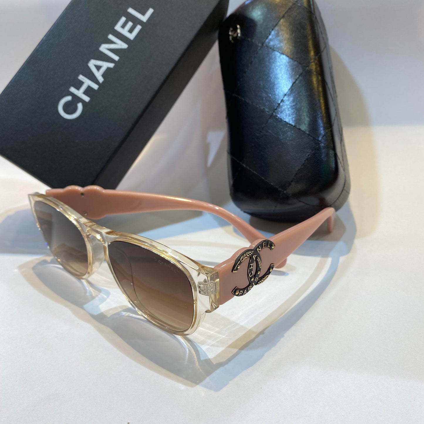 AHC Tansi Pink Frame Brown Shade Unisex Branded Sunglasses 0701 54 19-147