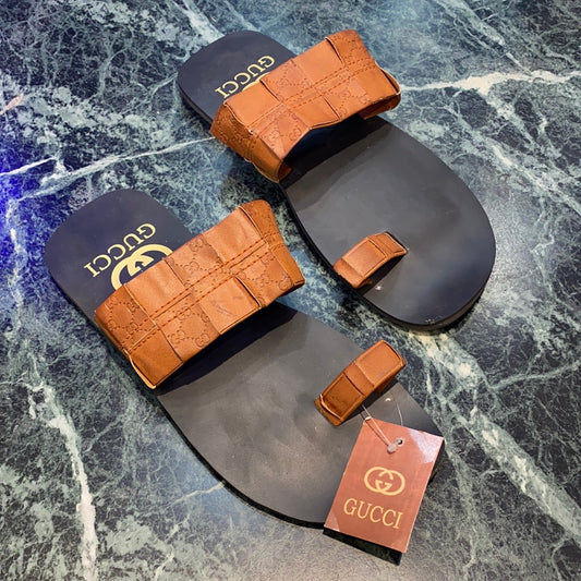 Black Brown Slipper(15110)