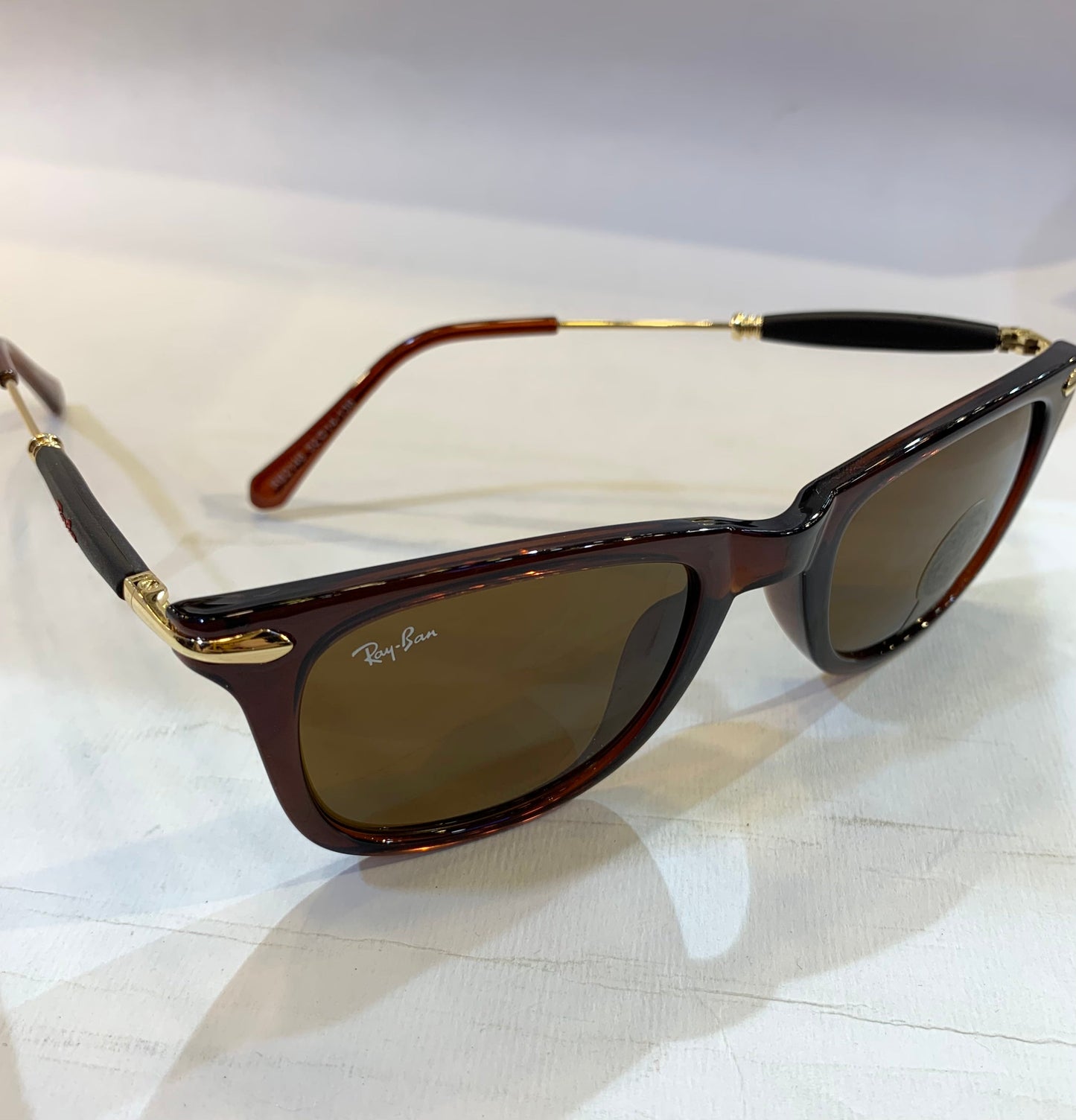 YAR RB Glossy Brown Frame Brown Shade Sunglasses RB2148 52 14-136