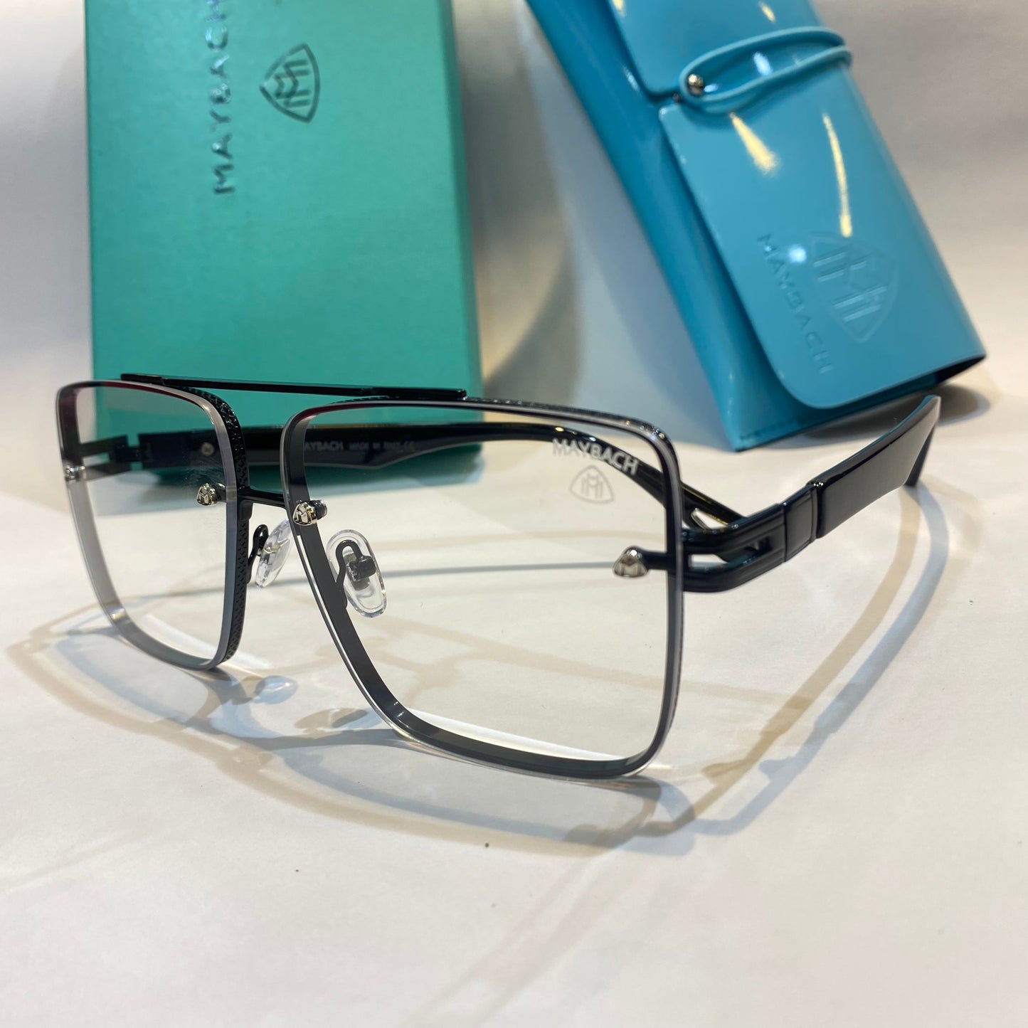 YAM Black Frame Transparent Shade Unisex Branded Sunglasses 2172 62 15-148