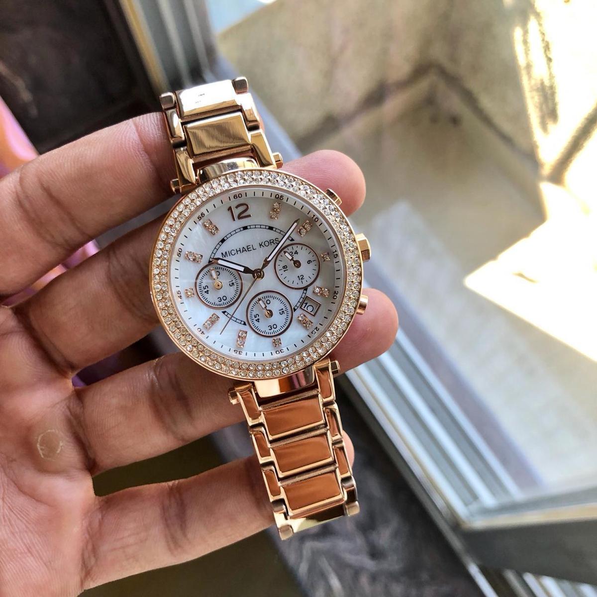 Cim Copper Chain White Dial WIth Jap Machinery Ladies watch