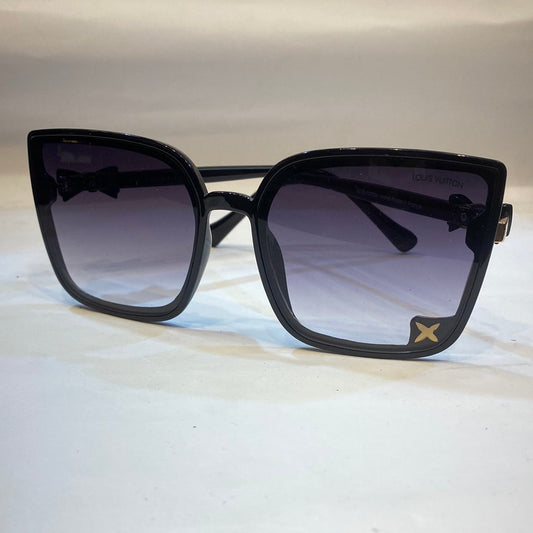 UOL VL Black Frame Black Shade Unisex Sunglasses A30119 60 17 143