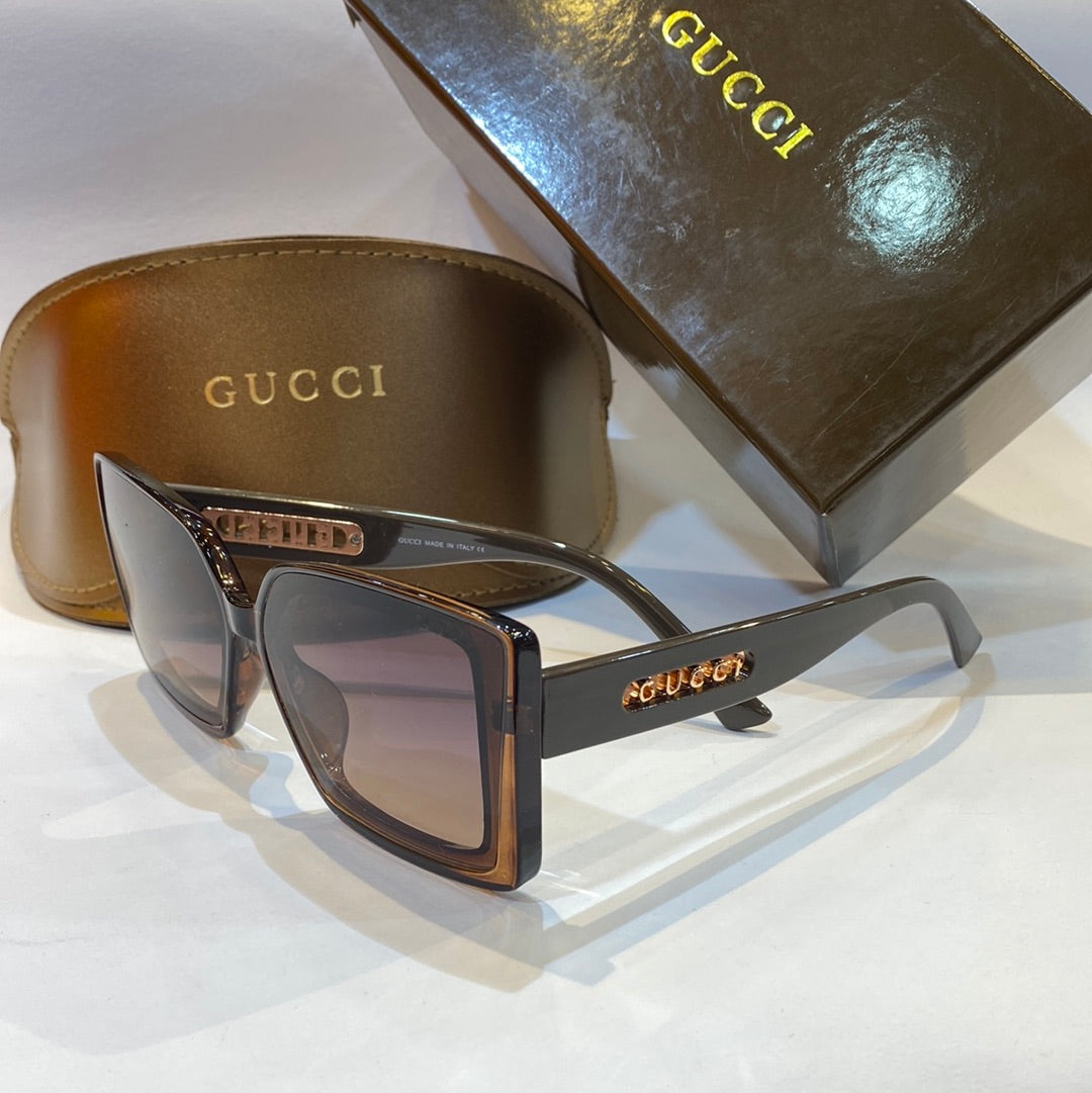 CUG Glossy Brown Frame Brown Shade Unisex Branded GD8032 62 14-143
