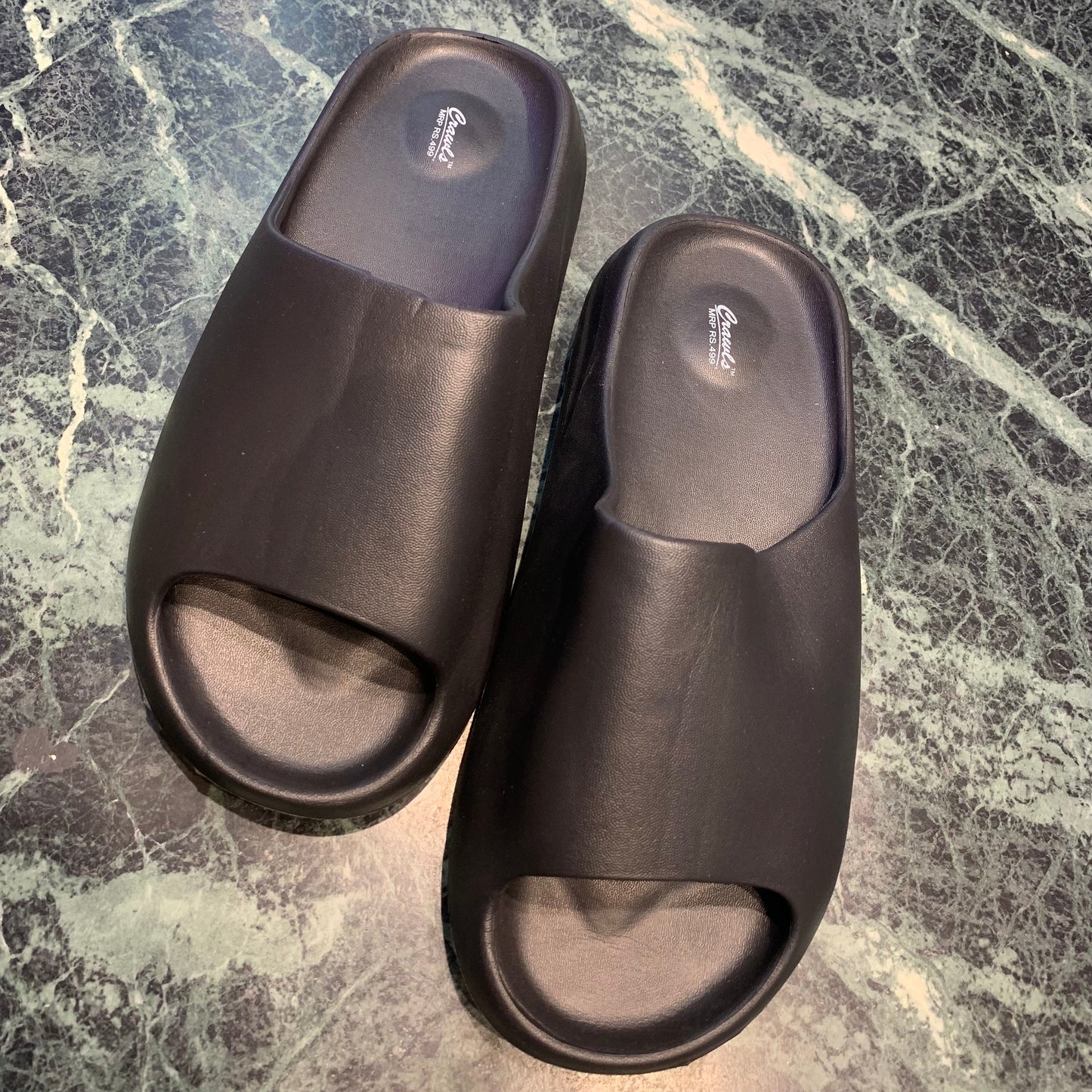 Black Fat Summer Slippers