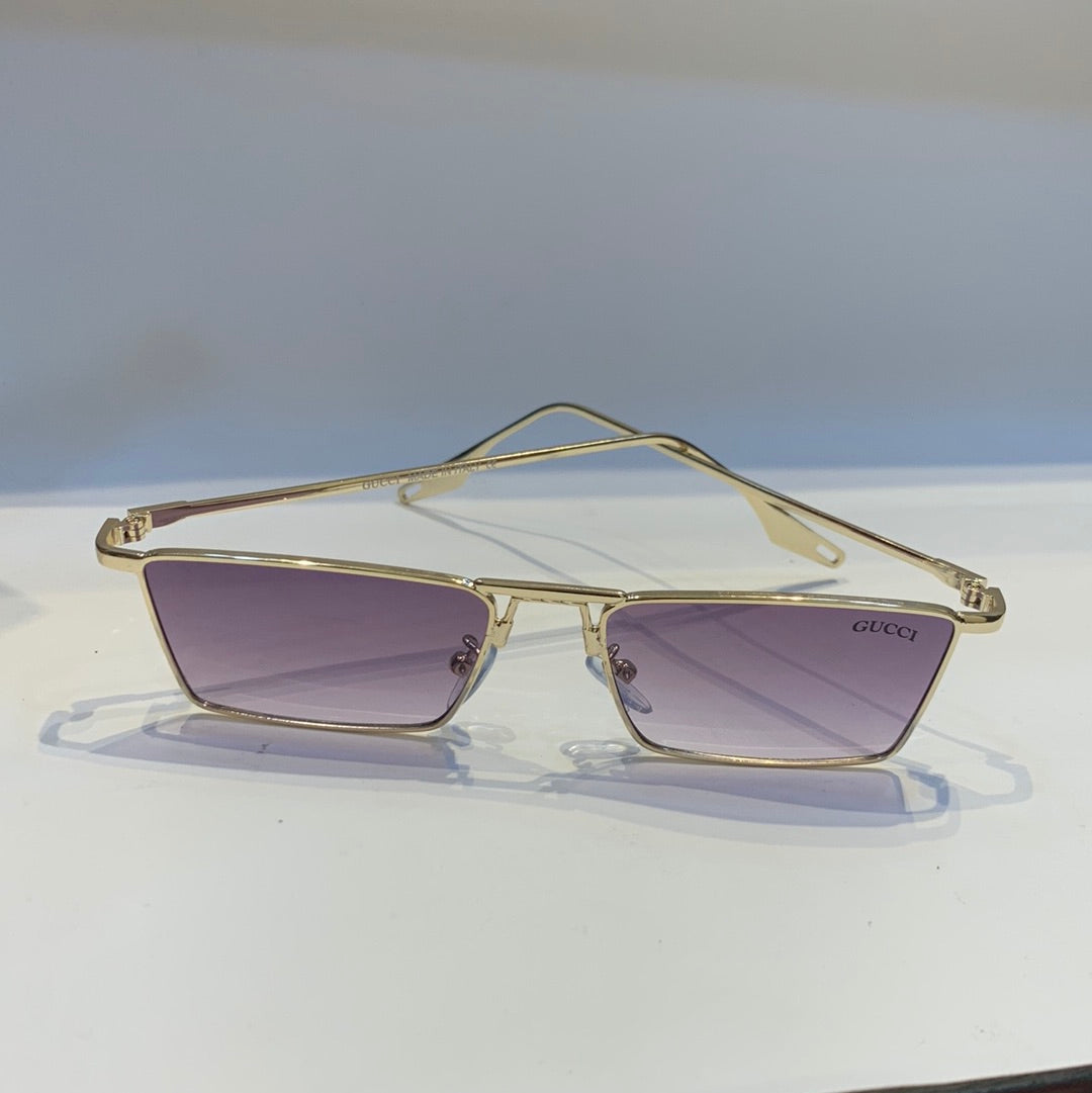 Cug Gold Frame Purple Shade Unisex Sunglass