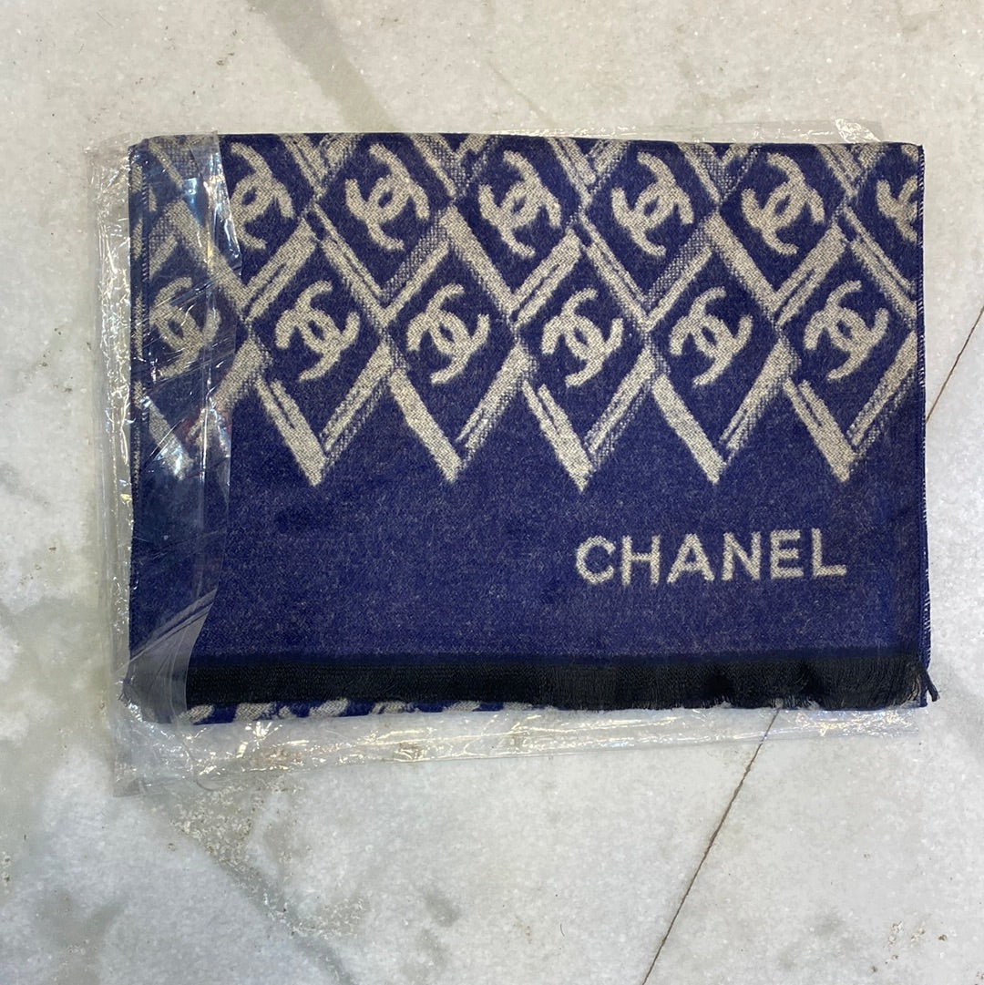 Cha Ahc Navy Blue Colour With Cream AHC Logo Imported Muffler 49066
