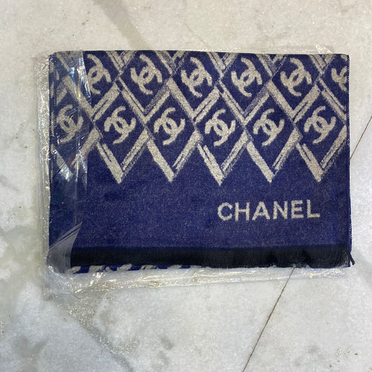 Cha Ahc Navy Blue Colour With Cream AHC Logo Imported Muffler 49066