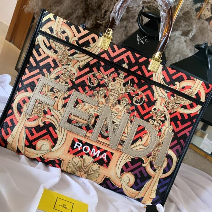 Nef Multi Color Nef Print Ladies Tote Bag 3302