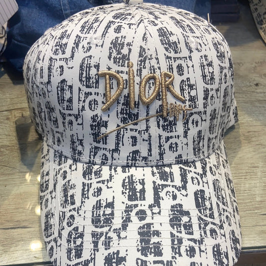 Oid White Cap Oid Black Print Gold Embroidery 300179