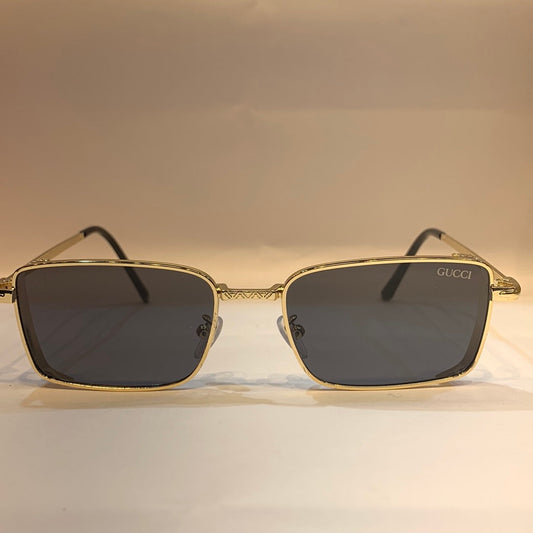 CUG Gold Frame Black Shade Small Frame Unisex Sunglass 2252