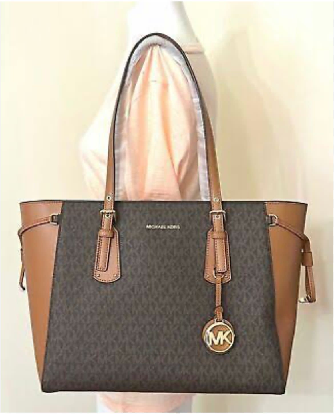 Cim Multi Colour Km Print Ladies Tote Bag 55008