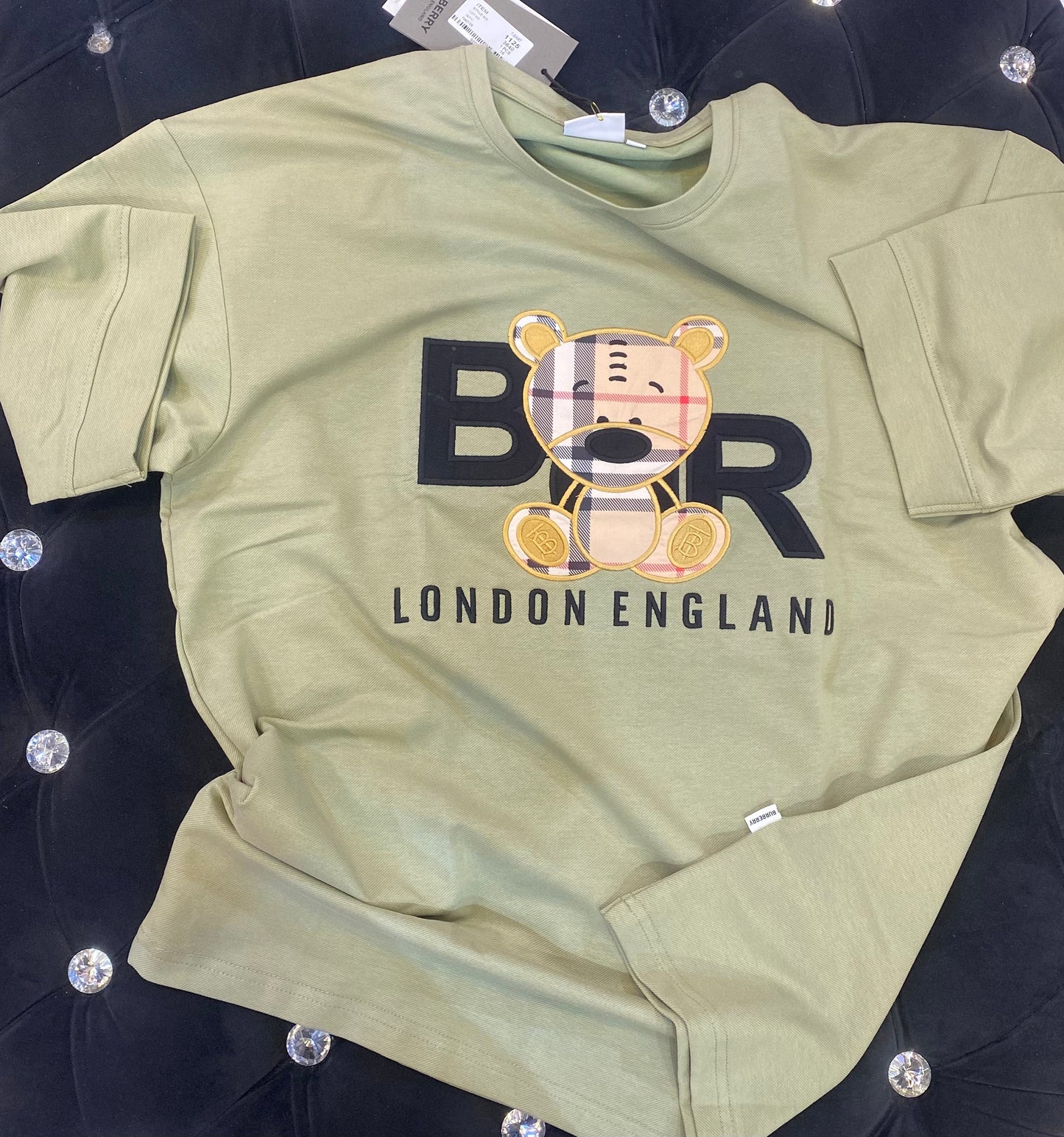 RUB Green Colour With Rub Embroidery Down Drop Shoulder 36403