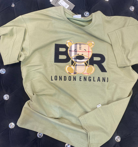 RUB Green Colour With Rub Embroidery Down Drop Shoulder 36403