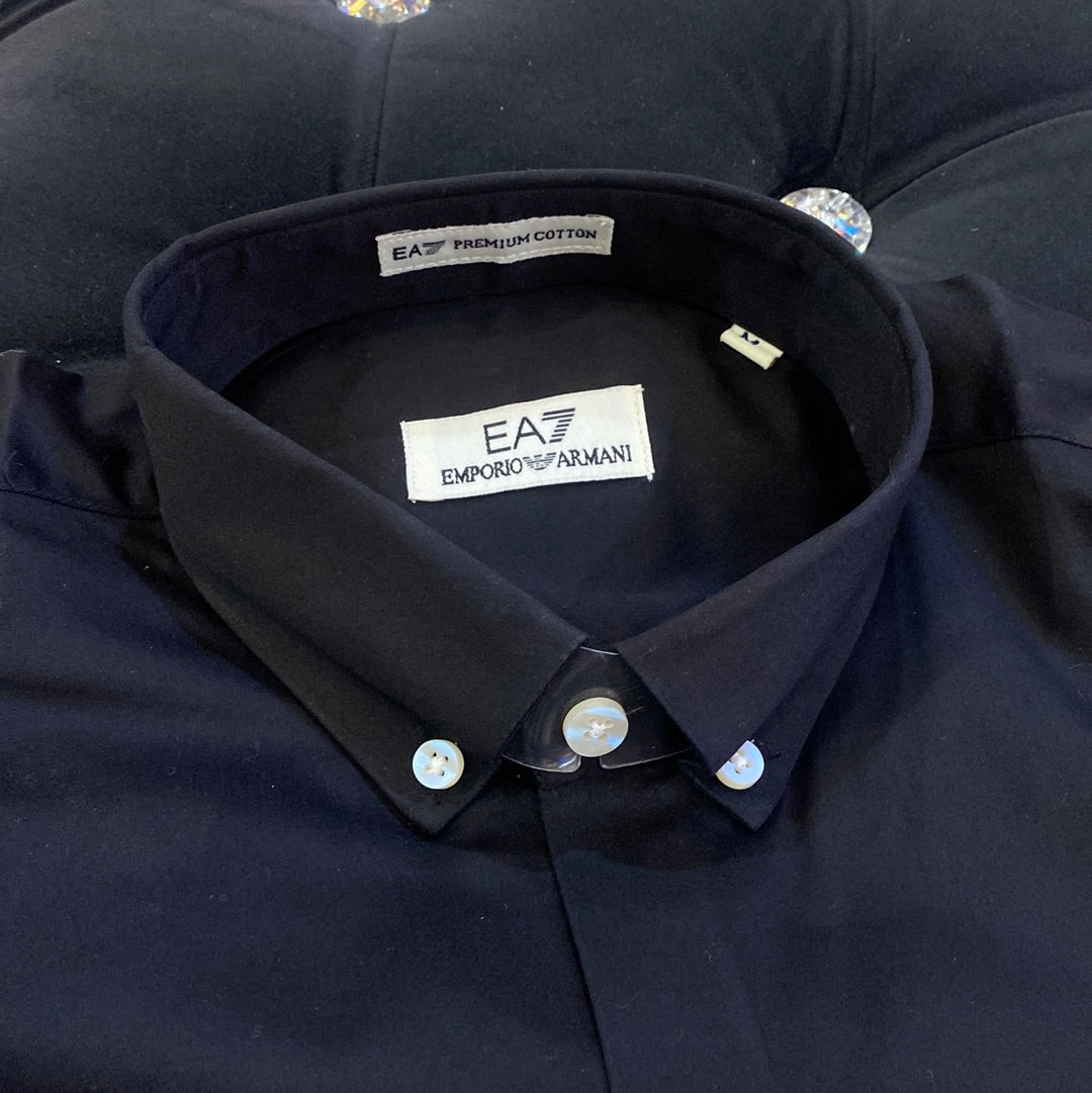 MRA Black White Colour MRA Logo Embroidery Design Imported Lycra Cotton Fabric Men’s Shirts 9161