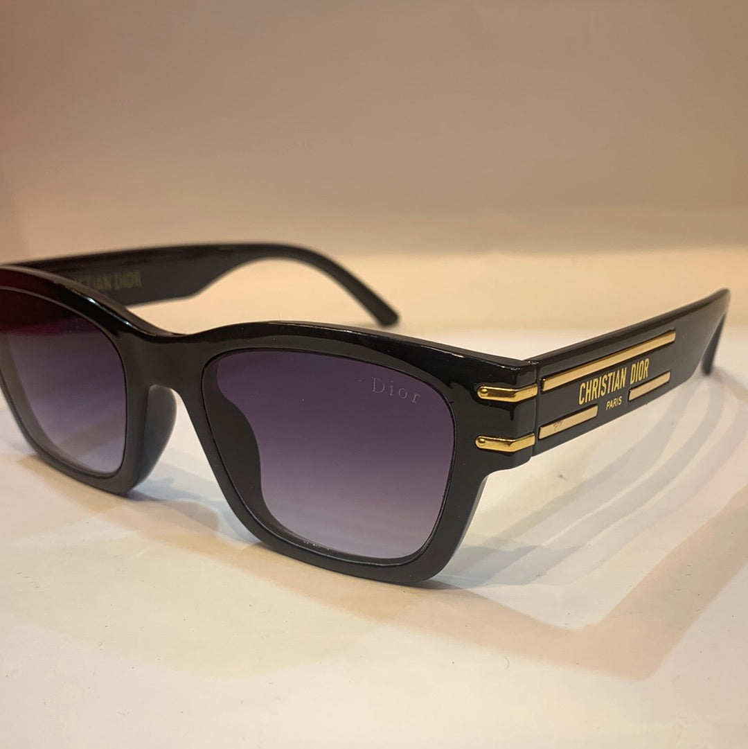 OID Glossy Black Frame Black Shade Unisex Sunglass SU8 53 20-148