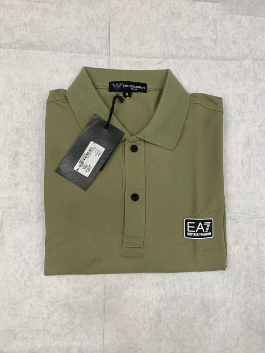 MRA ARM Green Colour With Front Print Lycra Fabric Collar Tshirt 50202
