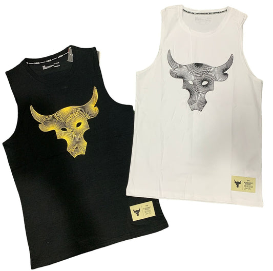 Black UA Bulls Sando  Vest Gym Wear Tank 110284