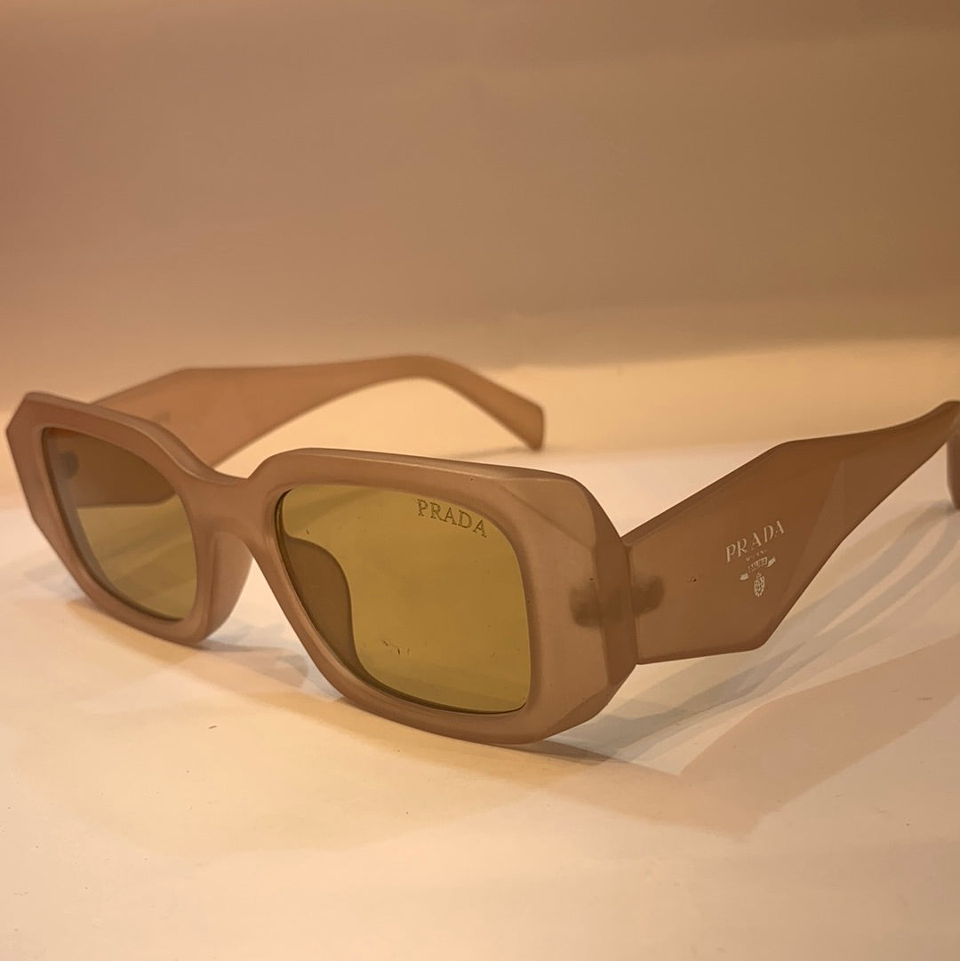 ARP Peach Frame Brown Shade Unisex Sunglass 1009 52 18-143