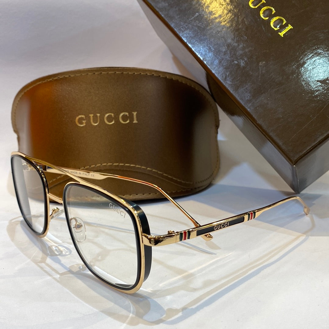 CUG Gold Frame Transparent Shade Unisex Branded GG3822 54 18-140