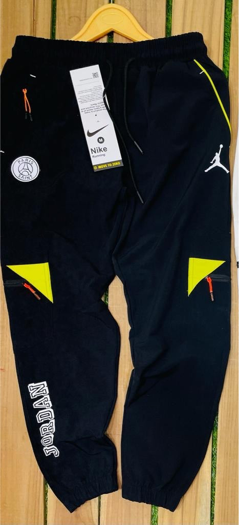 KIN JOR Black Colour With White Logo Tery Fabric Lower