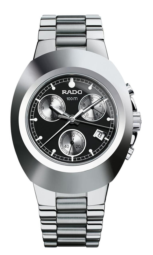 Dar Silver Chain Black Dial Men Watch