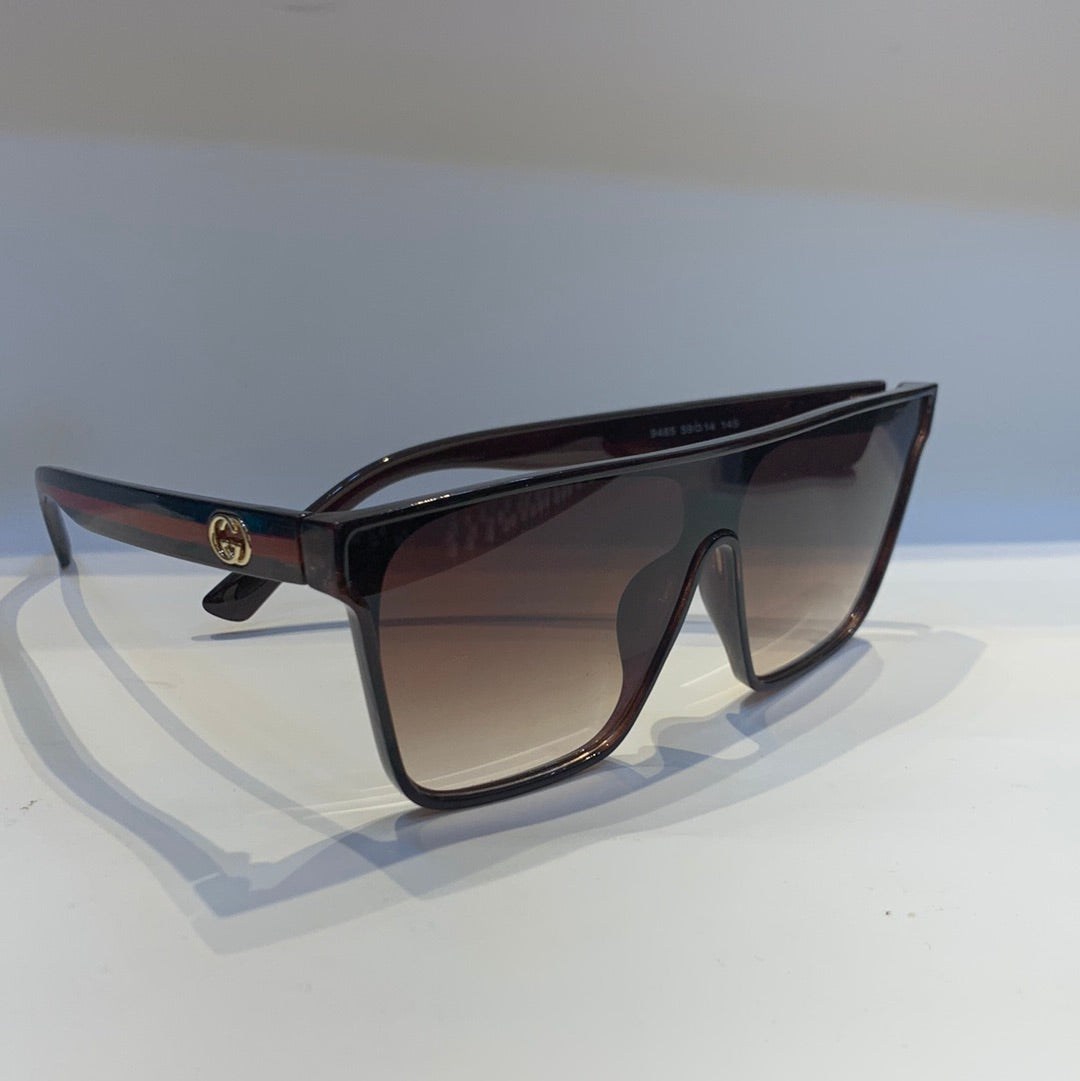 Cug Glossy Brown Frame Brown Shade Unisex Sunglass 9485 59 14 145