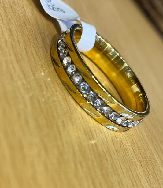 Gold Stainless Steel Circle Spinner Premium Quality Men’s Ring 50239