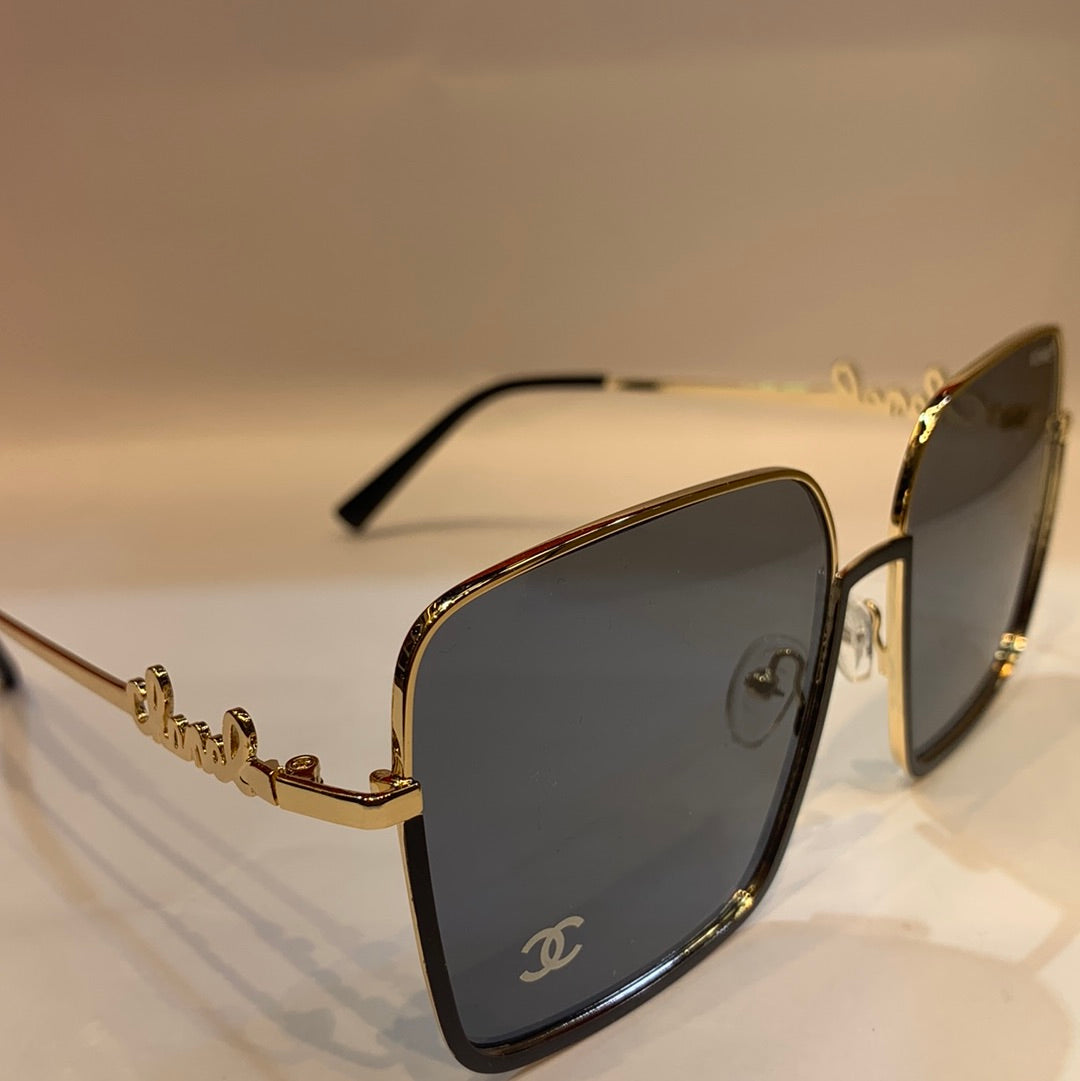 AHC Black Frame Black Shade Unisex Sunglass 827855 18-140