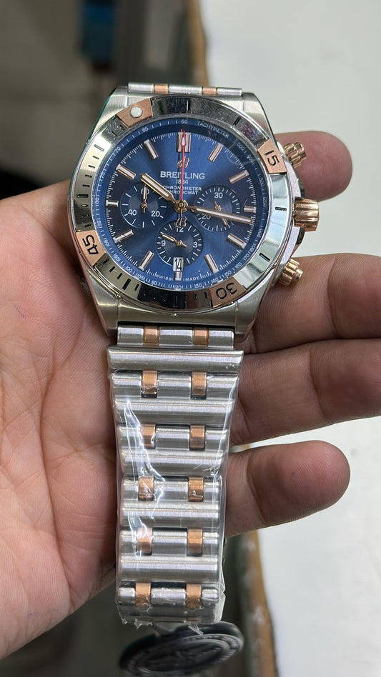 Erb Silver Copper Chain Blue Dial Premium Quality Men Watch 901214