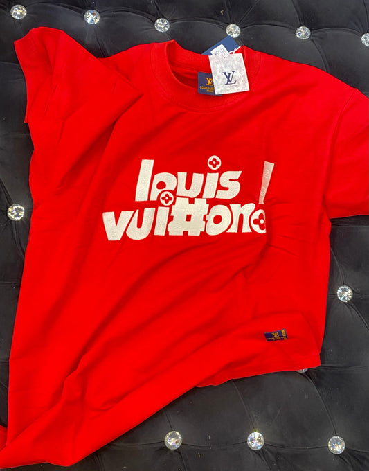 UOL VL Red Colour With Vl Embroidery Logo Down Drop Shoulder TShirt 510462