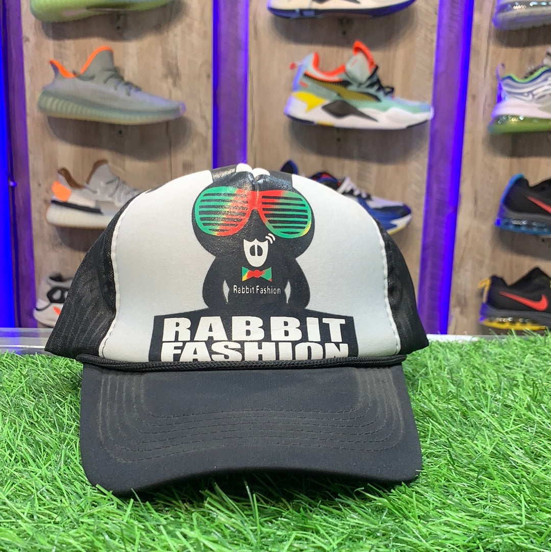Black White Rabbit Fashion Cap 700149