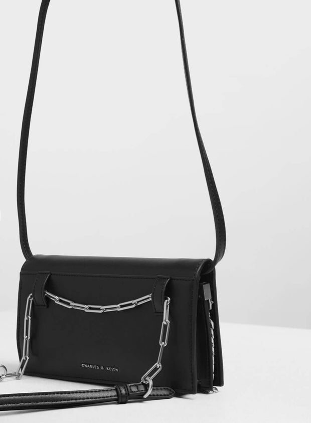 Geometric Chain Link Belt Bag CHARLES & KEITH KR Bag