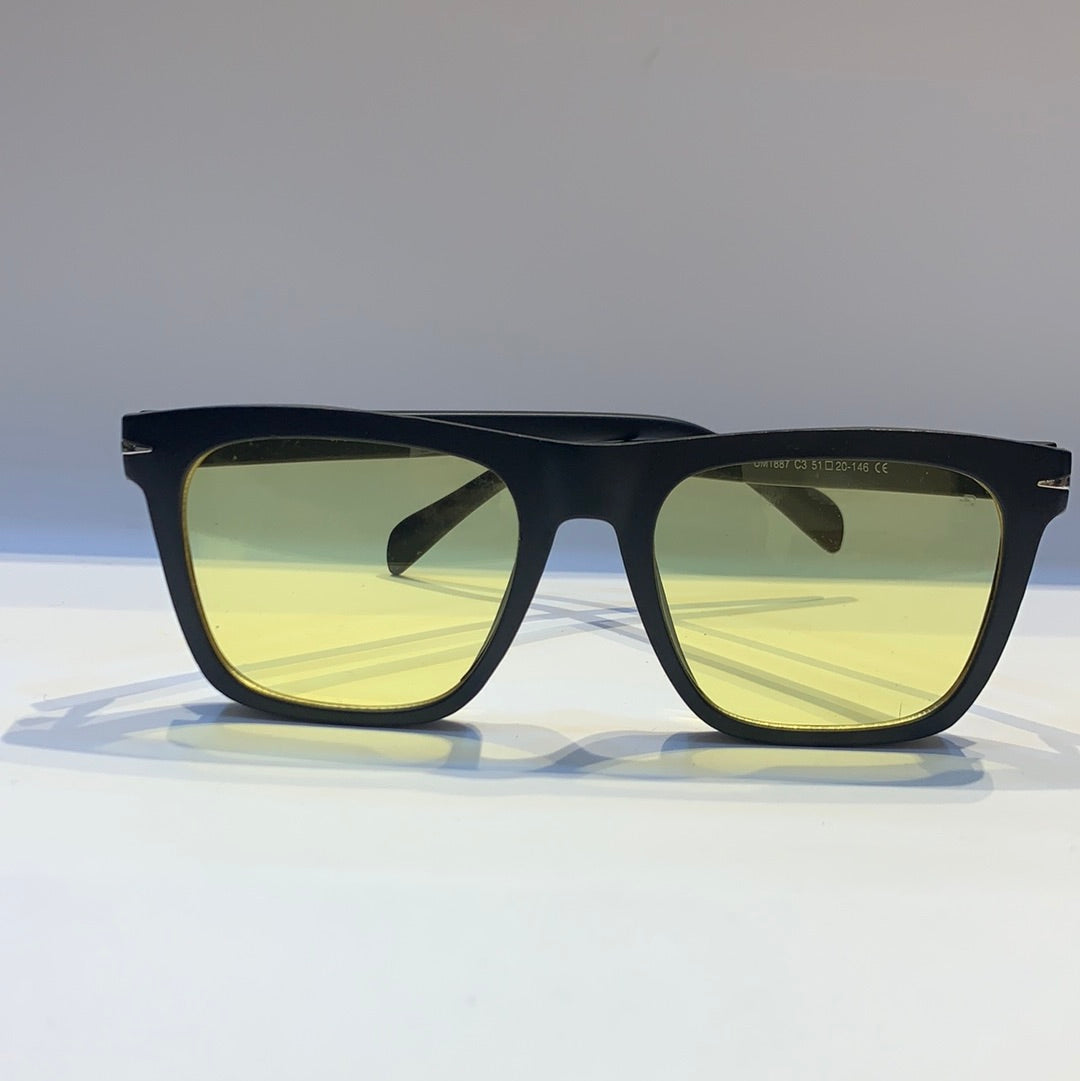 BD Matt  Black Frame Yellow Shade Sunglass UM1887C351 20-146