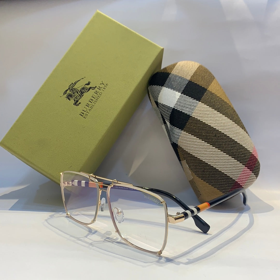 Bur rub Glossy Gold Frame white Shade Unisex Sunglass 2A365 53 20 143
