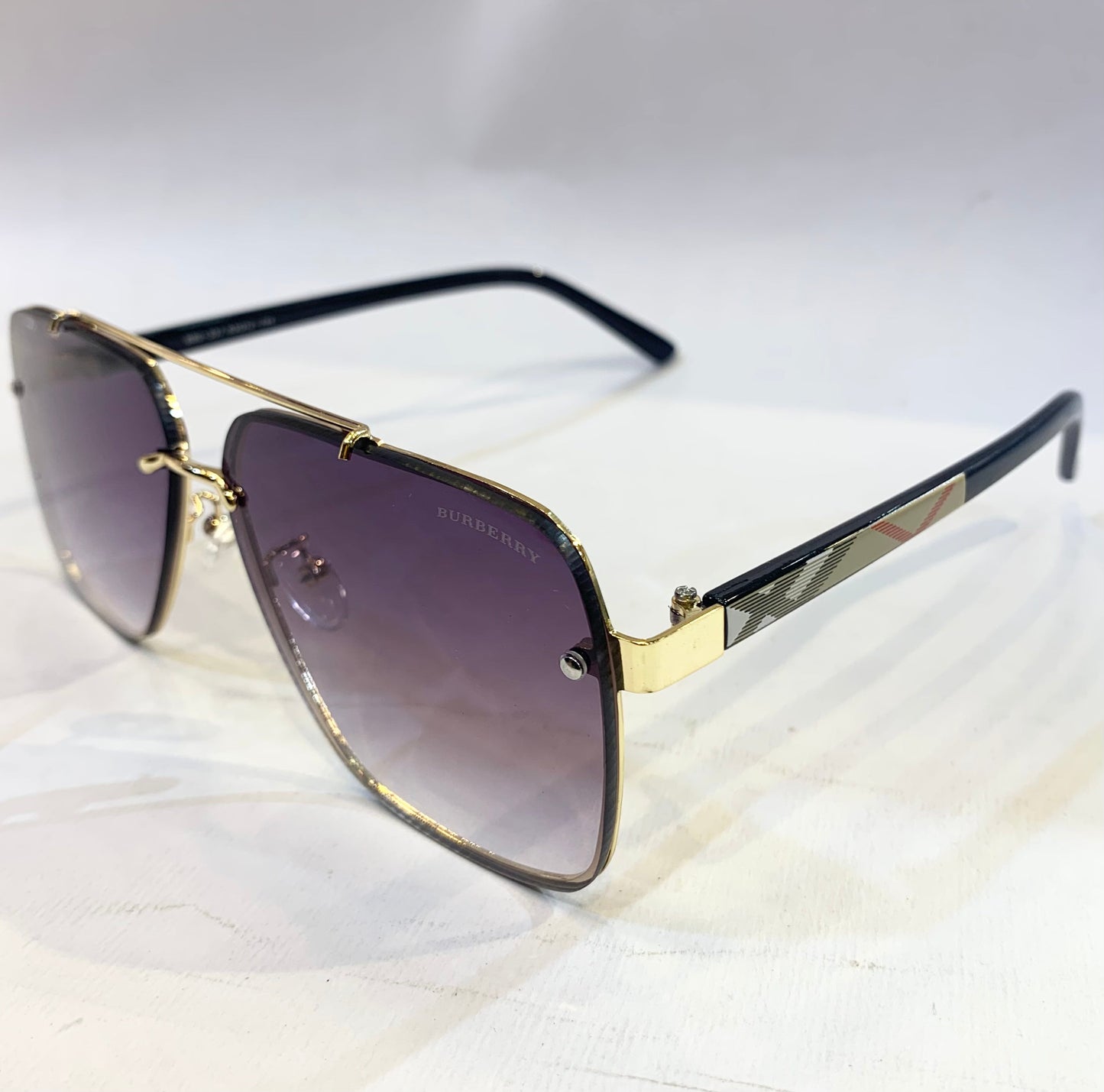 RUB Gold Black Frame Purple Shade Sunglasses B80-337 63 12-144