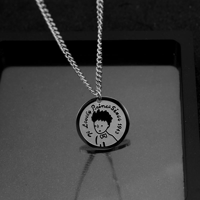 Sliver The Former Boy Little Prince Pendant Necklace Chain 50295