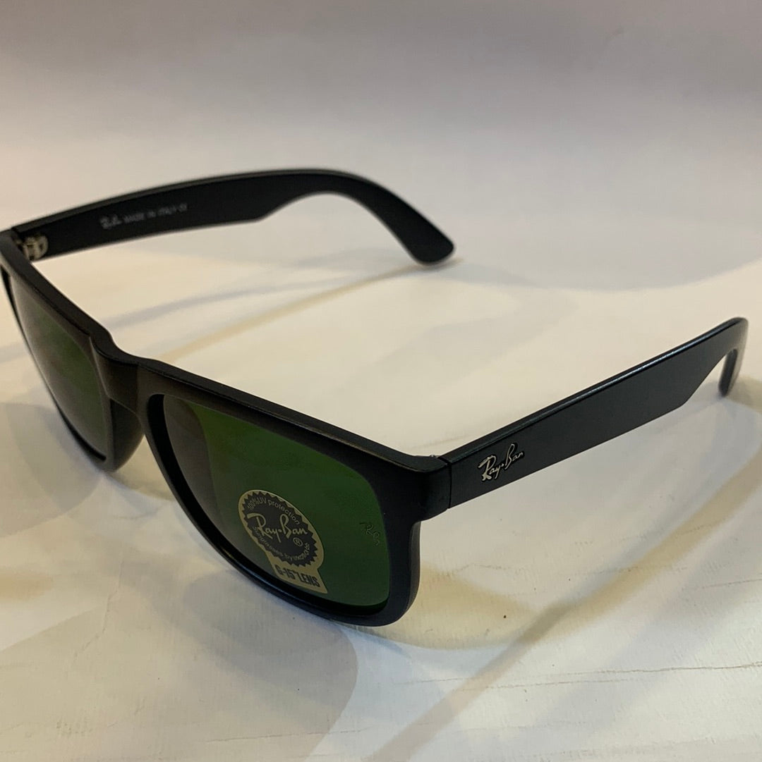 YAR RB Matte Black Frame Green Shade Sunglasses RB4165 855/8G 2N