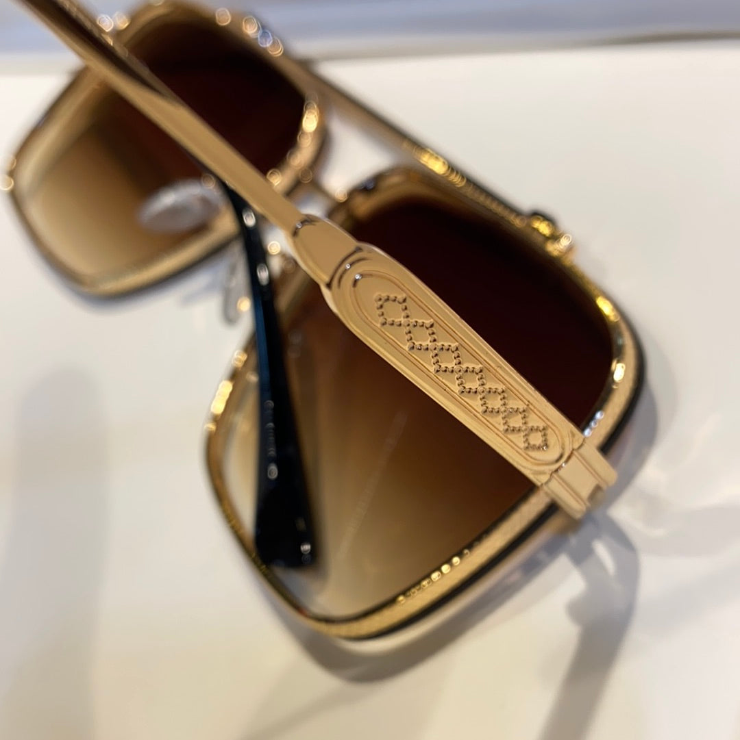 Brown Gold Branded Luxury Sunglasses DIT