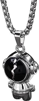 Sliver Astronaut Pendant Necklace Chain 50286