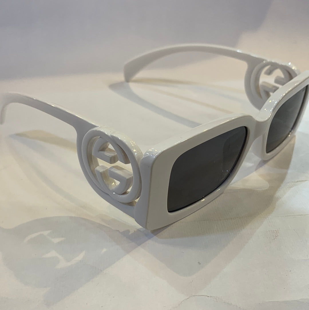 CUG White Frame Black Shade Unisex Sunglass