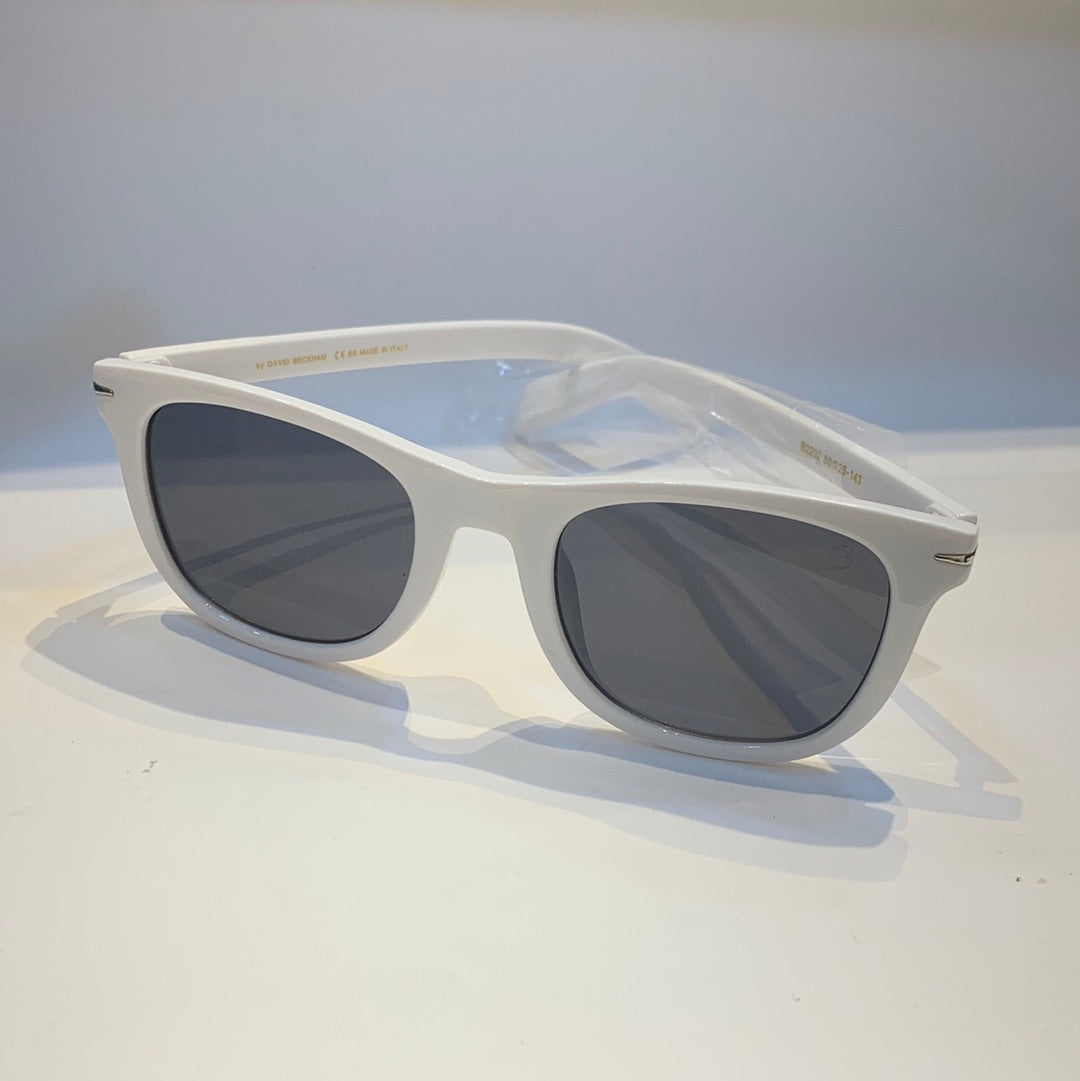 BD White Frame Black Shade Unisex Sunglass B2202 60 25-143