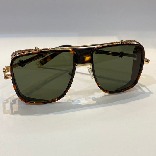 LAB Gold Leopard Frame Green Shade Unisex Branded BPS-104C59 Black