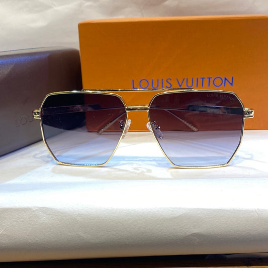 UOL  Gold Frame Brown Shade Unisex Branded Sunglasses 2A593 5615-139