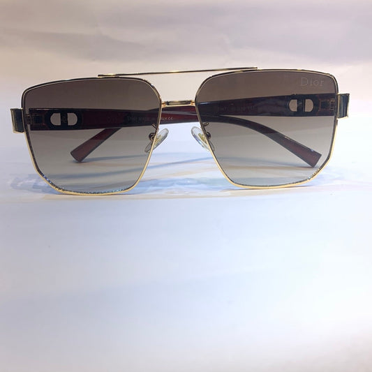 OID Gold Frame Gold Shade Unisex Branded Sunglasses 10471 5619 145