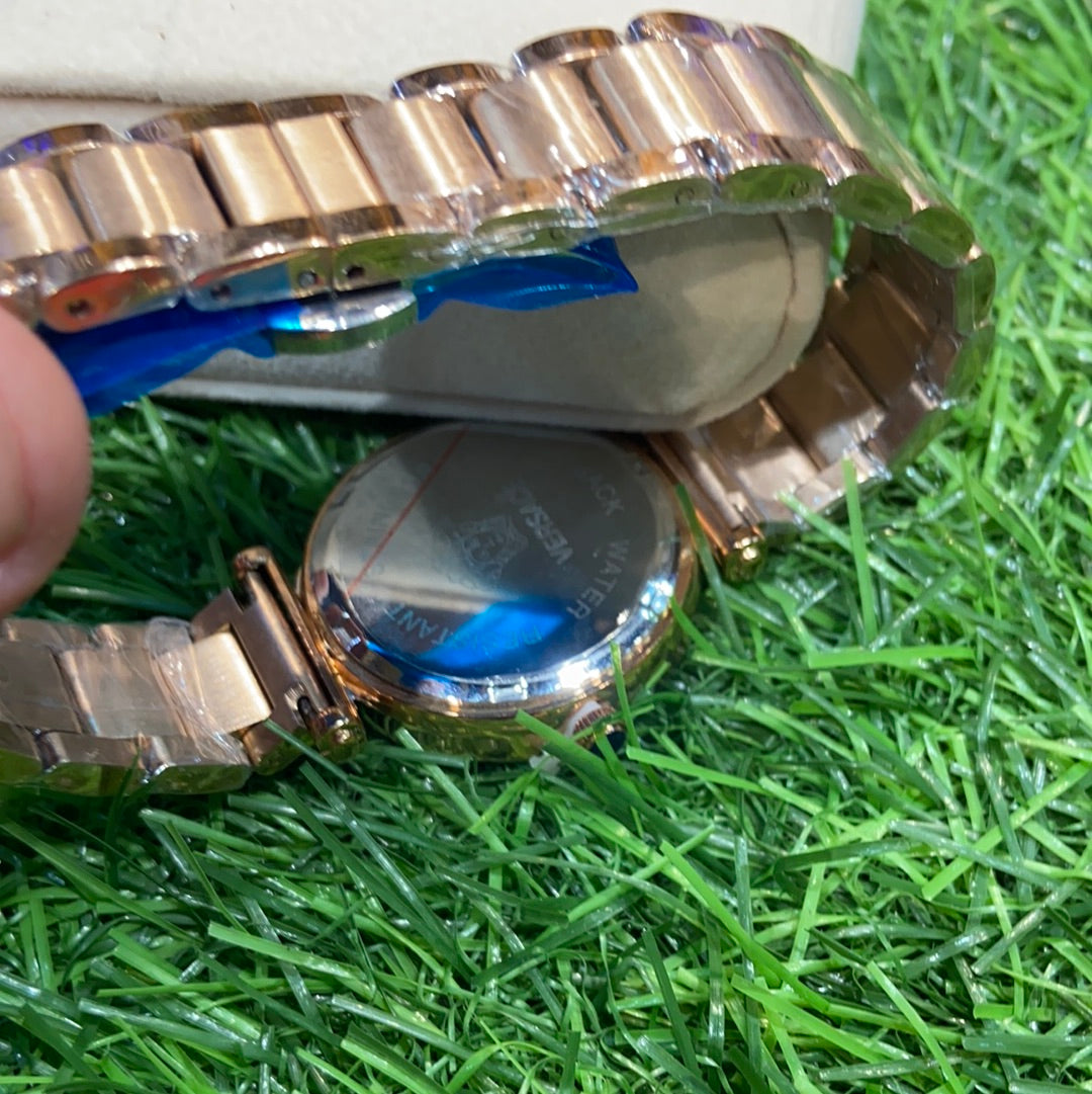 Rev Copper chain Orange Dial Ladies Watch