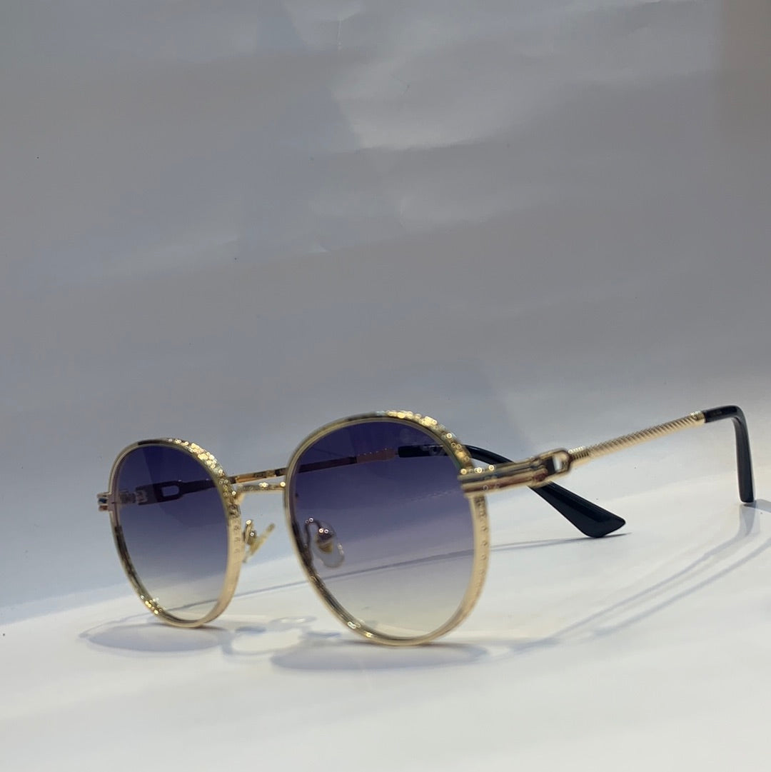 Guc cug Glossy Gold Frame purple Shade Unisex Sunglass CF56010 53 20 145