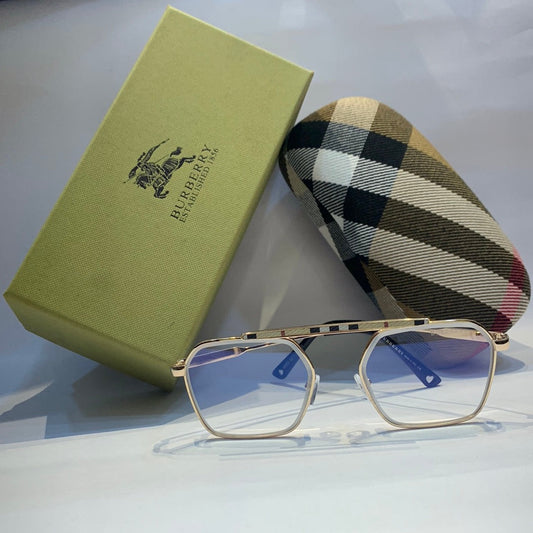 Bur rub Glossy Gold Frame white Shade Unisex Sunglass 5003 52 18 143